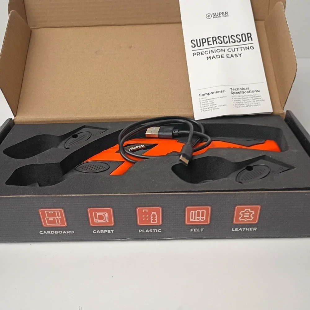 SUPER BRAND TOOLS  SuperScissor-Electric Cordless Scissors Used - Tested, Works